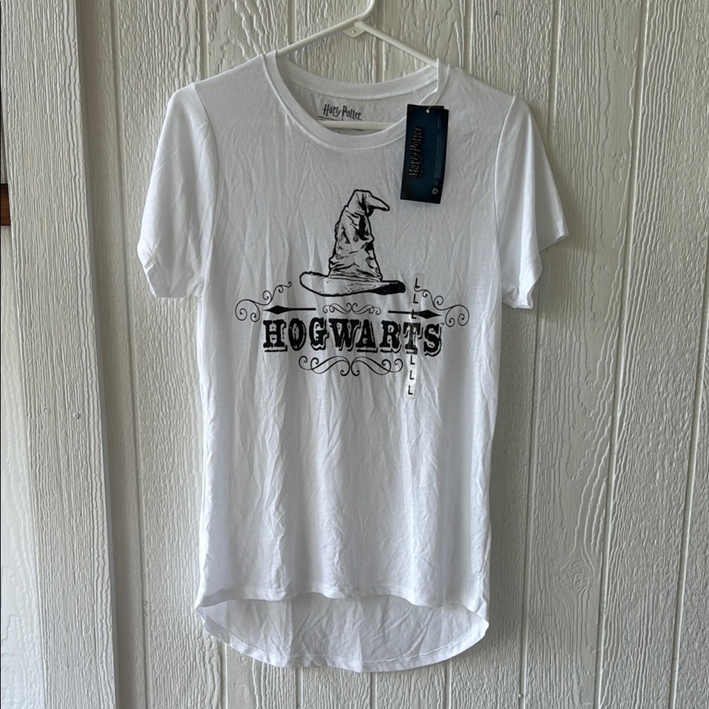 NWT Harry Potter White Hogwarts Sorting Hat Graphic T-Shirt sz L